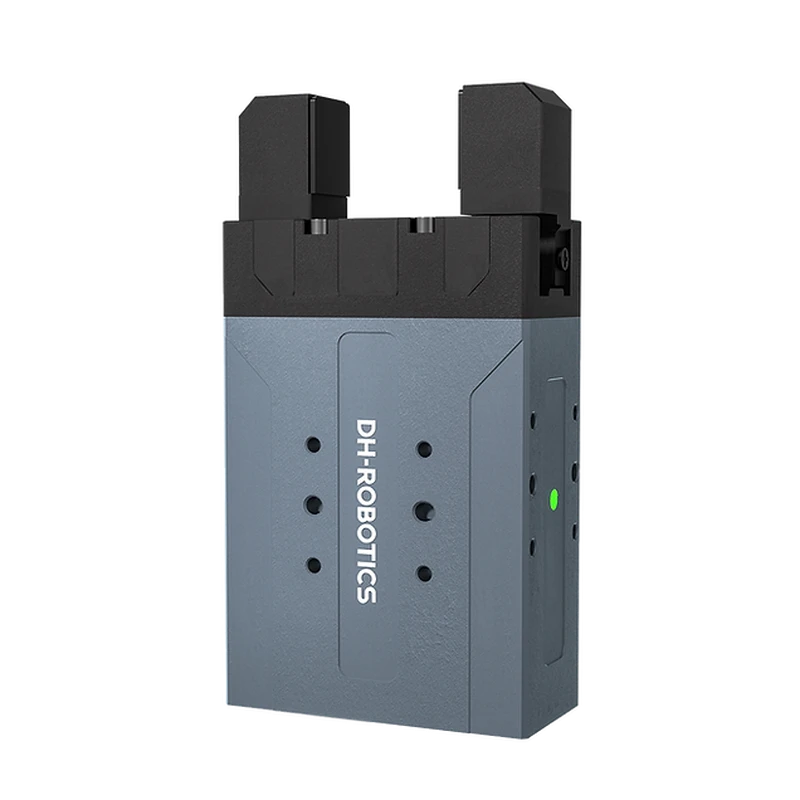 DH Robotics device, likely a part of the fairino fr30, with a sleek gray and black design, featuring branding on its front, used for collaborative robots.