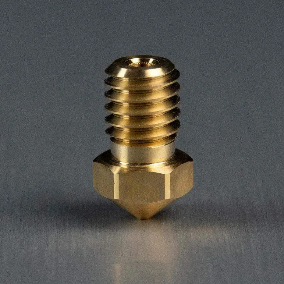 Intamsys Funmat HT 3D printer nozzle, showcasing a metal part on a sleek surface, designed for high-temperature materials.