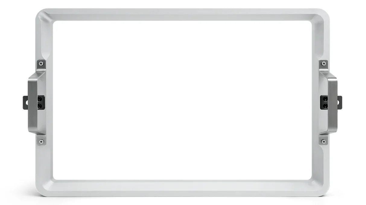 Rectangular metal frame from the Phrozen Sonic Mega 8K V2 3D printer, highlighting durable construction with side handles.