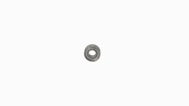 Small metal bearing created by the Raise3D Pro3 3D printer, centered on a plain white background.