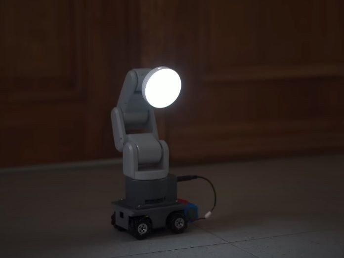 a mobile spotlight on the Elephant Robotics mechArm 270 Pi