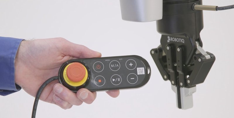 a Robot Stick hand controller on the OMRON TM14X