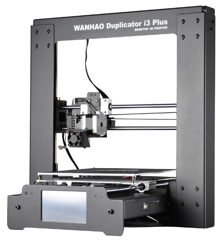 The build area of the Wanhao Duplicator i3 Plus is 7.8 x 7.8 x 7.0 inches (200 x 200 x 180 mm).